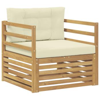 Outdoor-Sofa Weiß und Creme