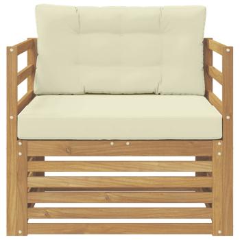 Outdoor-Sofa Weiß und Creme