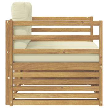Outdoor-Sofa Weiß und Creme