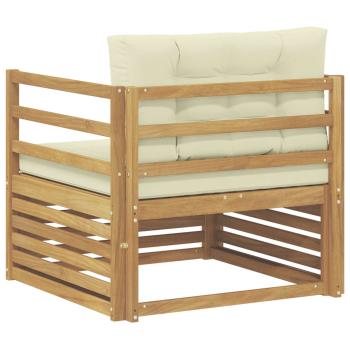 Outdoor-Sofa Weiß und Creme