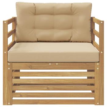 Outdoor-Sofa Weiß und Beige