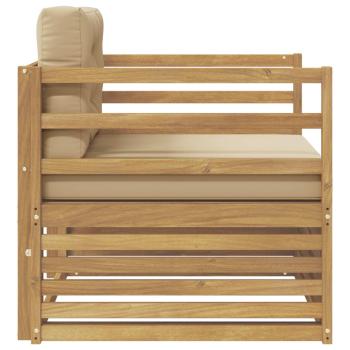 Outdoor-Sofa Weiß und Beige