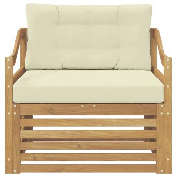 Outdoor-Sofa Weiß und Creme