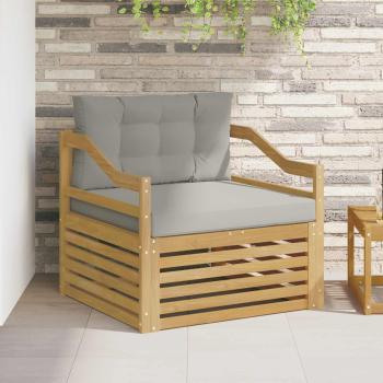 ARDEBO.de - Outdoor-Sofa Weiß und Hellgrau