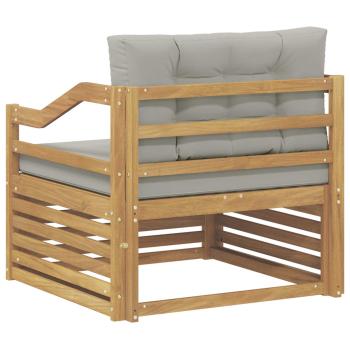 Outdoor-Sofa Weiß und Hellgrau