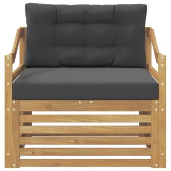 Outdoor-Sofa Weiß und Anthrazit