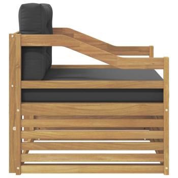 Outdoor-Sofa Weiß und Anthrazit