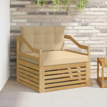 ARDEBO.de - Outdoor-Sofa Weiß und Beige