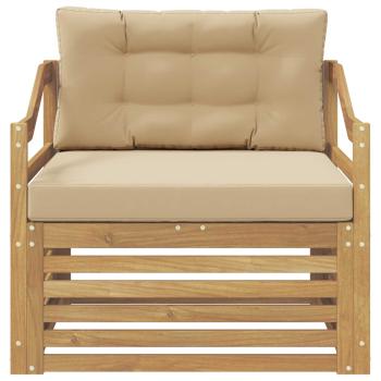 Outdoor-Sofa Weiß und Beige