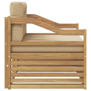 Outdoor-Sofa Weiß und Beige