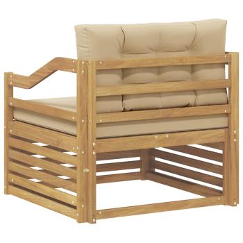 Outdoor-Sofa Weiß und Beige