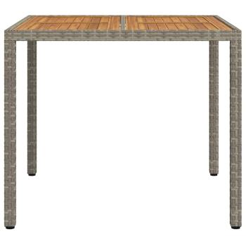 Gartentisch Grau 90 x 90 x 75 cm Poly-Rattan