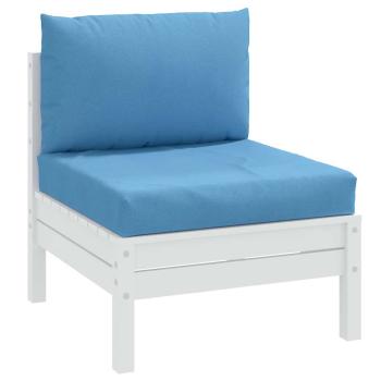 ARDEBO.de - Palettenkissen 2-tlg. Melange Blau Stoff