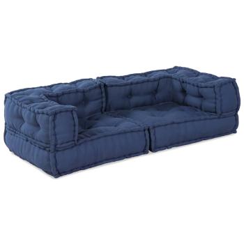 Modulare Sofagarnitur 3 stk. Stoff Indigo 140 x 70 x 36 cm