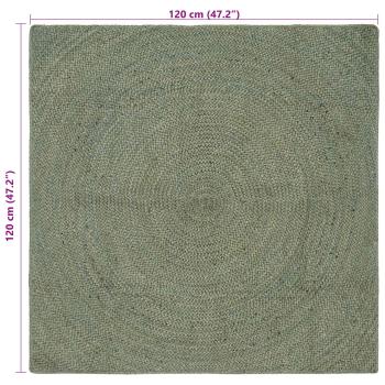 Bereichsteppiche Olive Grün 120 x 120 cm Jute
