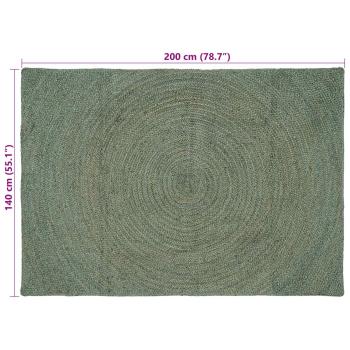 Bereichsteppiche Olive Grün 140 x 200 cm Jute