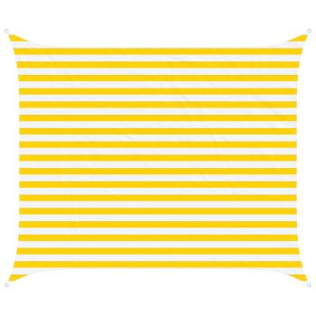 Sonnensegel Gelb und Weiß 2,5 x 3 m 100 % Polyester Oxford