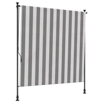 Outdoor Rollo Anthrazit und Weiß 120 x 270 cm