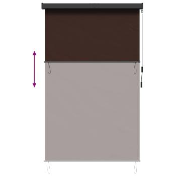 Rollo Braun 60 x 250 cm Stoff und Aluminium