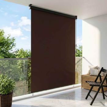 ARDEBO.de - Rollo Braun 120 x 250 cm Stoff und Aluminium