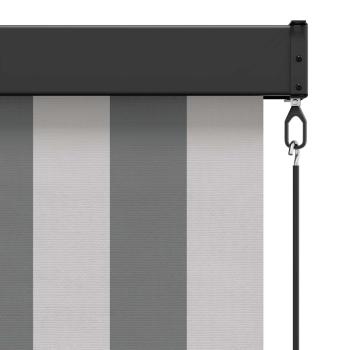 Rollo Anthrazit und Weiß 120 x 250 cm Stoff und Aluminium