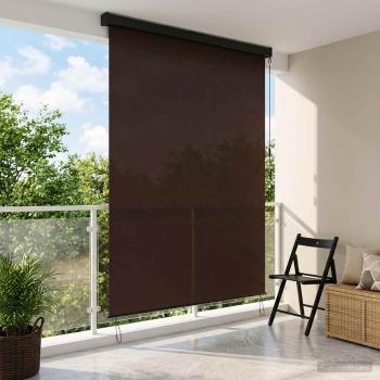 ARDEBO.de - Rollo Braun 140 x 250 cm Stoff und Aluminium