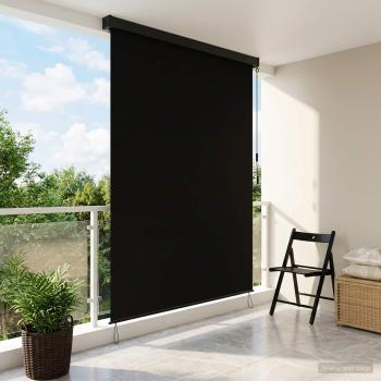 ARDEBO.de - Rollo Schwarz 180 x 250 cm Stoff und Aluminium