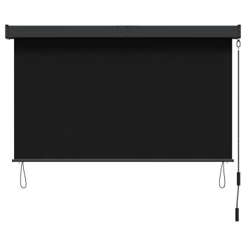 Rollo Schwarz 180 x 250 cm Stoff und Aluminium