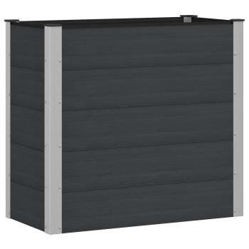 Hochbeet Schwarz 100 x 50 x 91 cm WPC und Aluminium