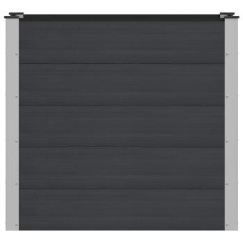 Hochbeet Schwarz 100 x 50 x 91 cm WPC und Aluminium