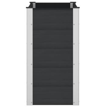Hochbeet Schwarz 100 x 50 x 91 cm WPC und Aluminium