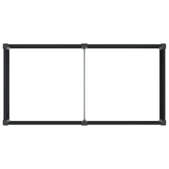 Hochbeet Schwarz 100 x 50 x 91 cm WPC und Aluminium