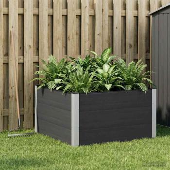 ARDEBO.de - Hochbeet Schwarz 100 x 100 x 54 cm WPC und Aluminium