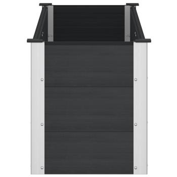 Hochbeet Schwarz 150 x 50 x 54 cm WPC und Aluminium