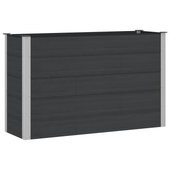 Hochbeet Schwarz 150 x 50 x 91 cm WPC und Aluminium