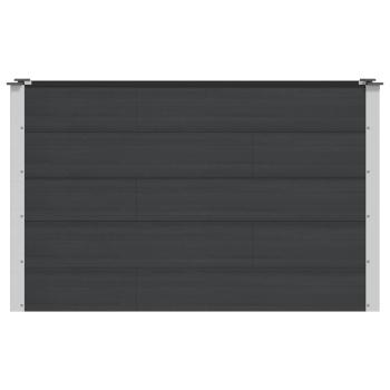 Hochbeet Schwarz 150 x 50 x 91 cm WPC und Aluminium