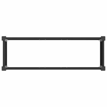 Hochbeet Schwarz 150 x 50 x 91 cm WPC und Aluminium