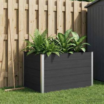 ARDEBO.de - Hochbeet Schwarz 150 x 100 x 91 cm WPC und Aluminium