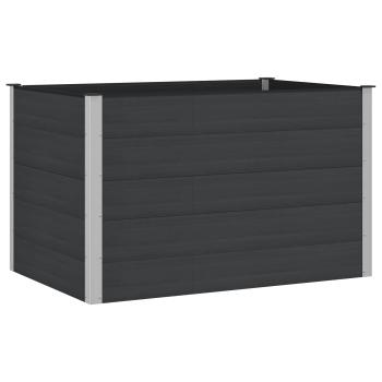 Hochbeet Schwarz 150 x 100 x 91 cm WPC und Aluminium