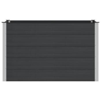 Hochbeet Schwarz 150 x 100 x 91 cm WPC und Aluminium