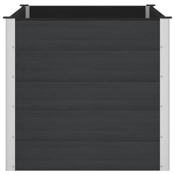 Hochbeet Schwarz 150 x 100 x 91 cm WPC und Aluminium