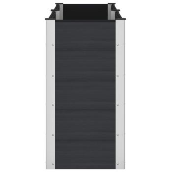 Hochbeet Schwarz 200 x 50 x 91 cm WPC und Aluminium