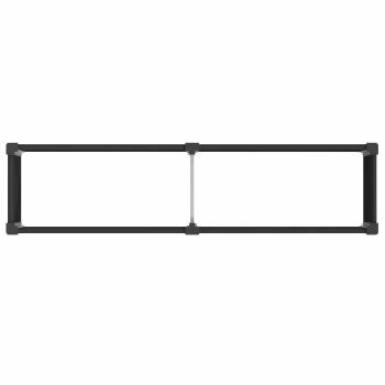 Hochbeet Schwarz 200 x 50 x 91 cm WPC und Aluminium