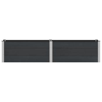 Hochbeet Schwarz 250 x 50 x 54 cm WPC und Aluminium