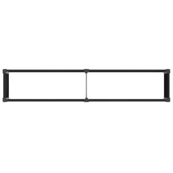 Hochbeet Schwarz 250 x 50 x 91 cm WPC und Aluminium