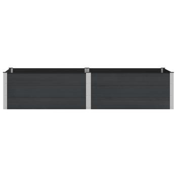 Hochbeet Schwarz 250 x 100 x 54 cm WPC und Aluminium