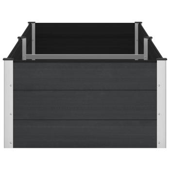 Hochbeet Schwarz 250 x 100 x 54 cm WPC und Aluminium