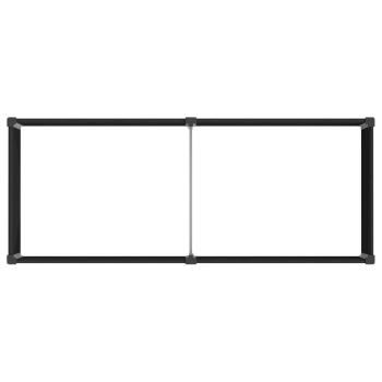 Hochbeet Schwarz 250 x 100 x 54 cm WPC und Aluminium