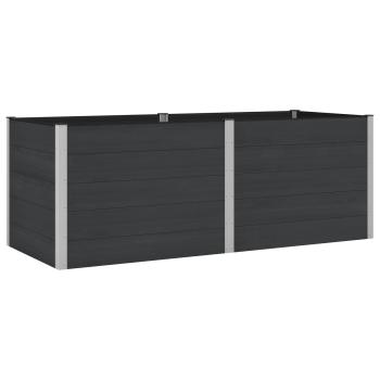 Hochbeet Schwarz 250 x 100 x 91 cm WPC und Aluminium