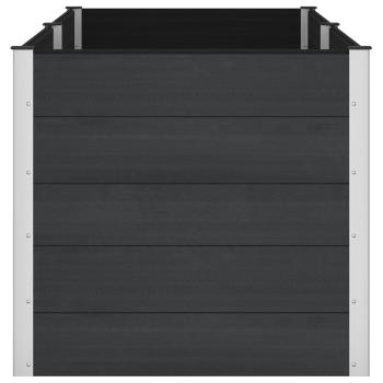 Hochbeet Schwarz 250 x 100 x 91 cm WPC und Aluminium